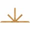 Ekena Millwork Saratoga Rough Sawn Timber Gable Bracket, Western Red Cedar, 84"W x 42"H x 2"D x 4"F, 12/12 Pitch GBW084X42X0204SAR00RWR - alternate 1